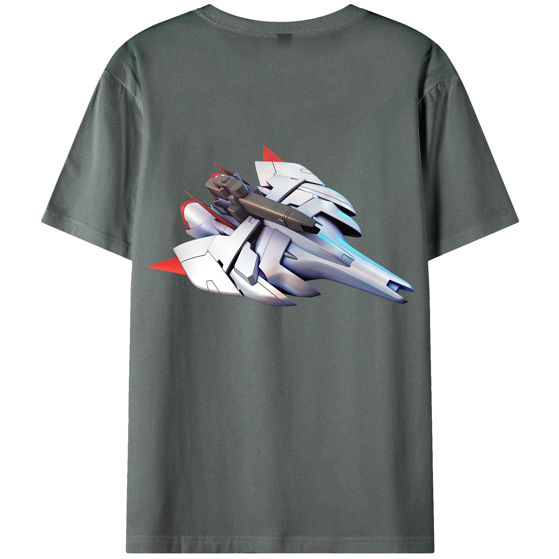（画像用） 機動戦士ガンダム Mobile Suit Gundam 綿100％ メンズ半袖Tシャツ（バックプリント） 通気性